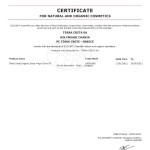 Certifikat ECO CERT 2012-2013